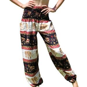 Indian elephant pants Boho Harlem joggers light weight high waist jogger style